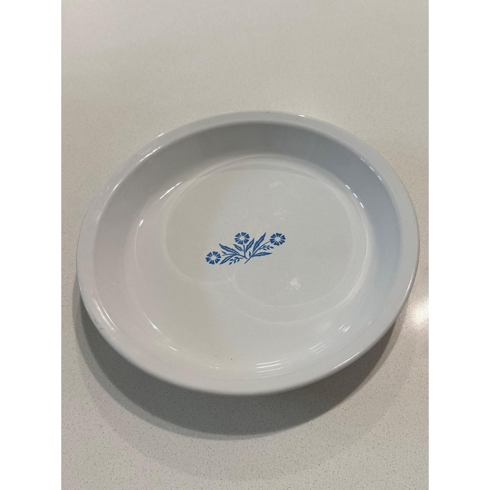 Corning Ware P-309 Blue Cornflower 9 Inch Pie Plate Vintage Pyroceram USA Made